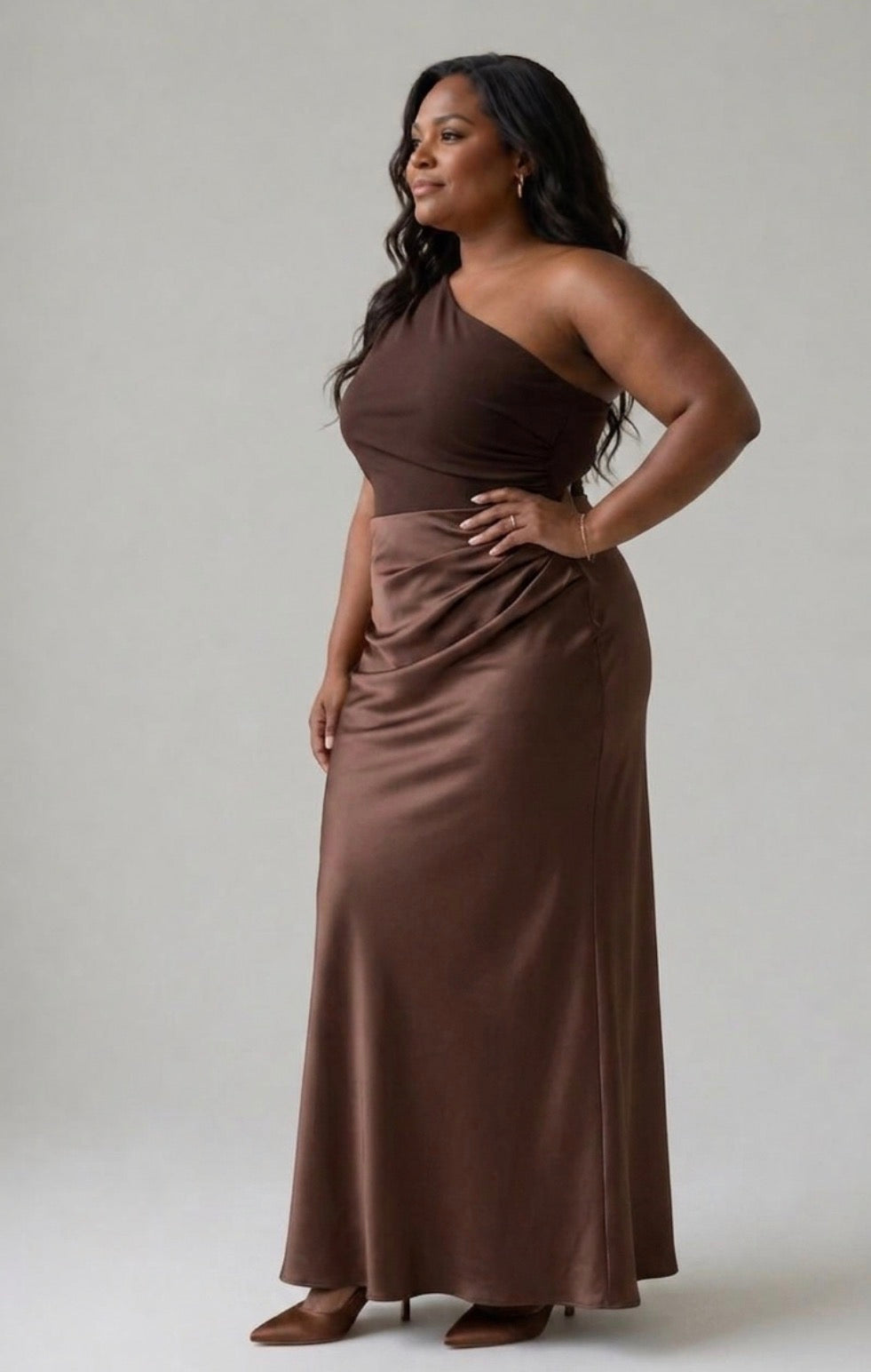 Arabella | Quilted Satin Maxi Dress
