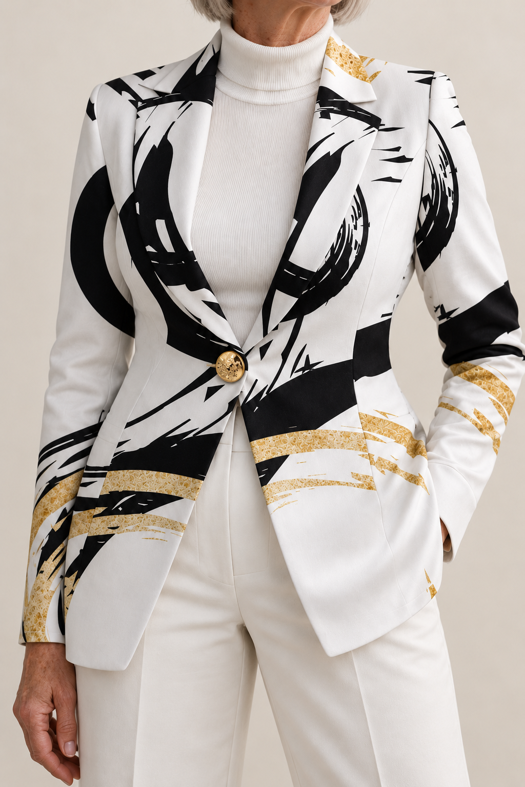Noemine™ | Abstract Brushstroke Blazer