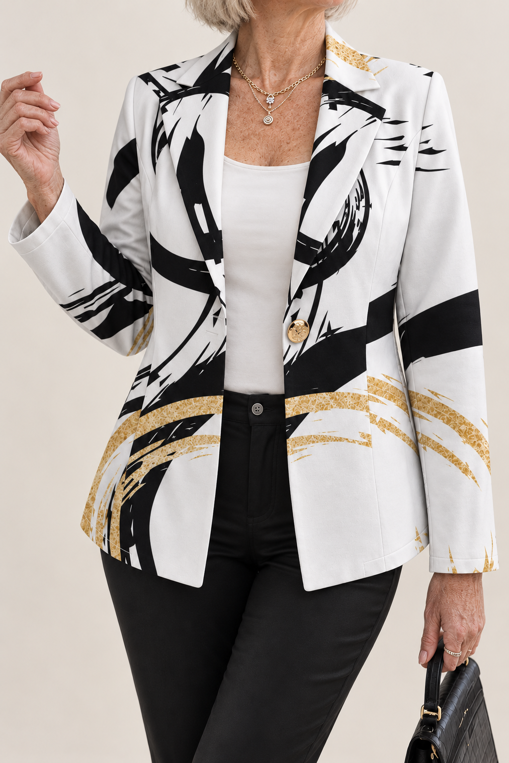 Noemine™ | Abstract Brushstroke Blazer
