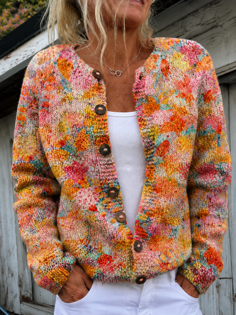 Helena™ | Vintage Knit Cardigan Sweater