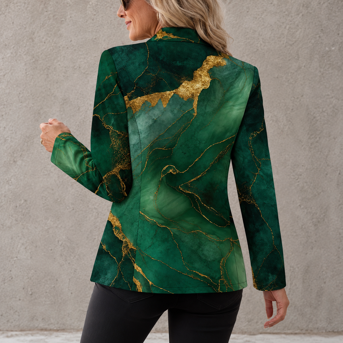 Honorine™ | Emerald Marble Blazer