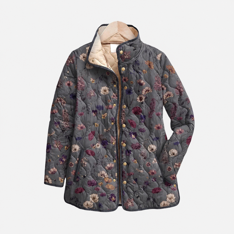 Niva | Vintage Floral Print Quilted Jacket