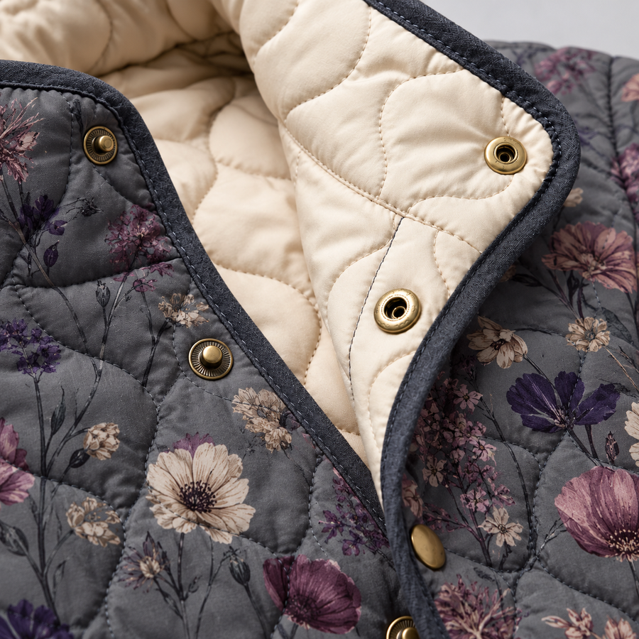 Niva | Vintage Floral Print Quilted Jacket