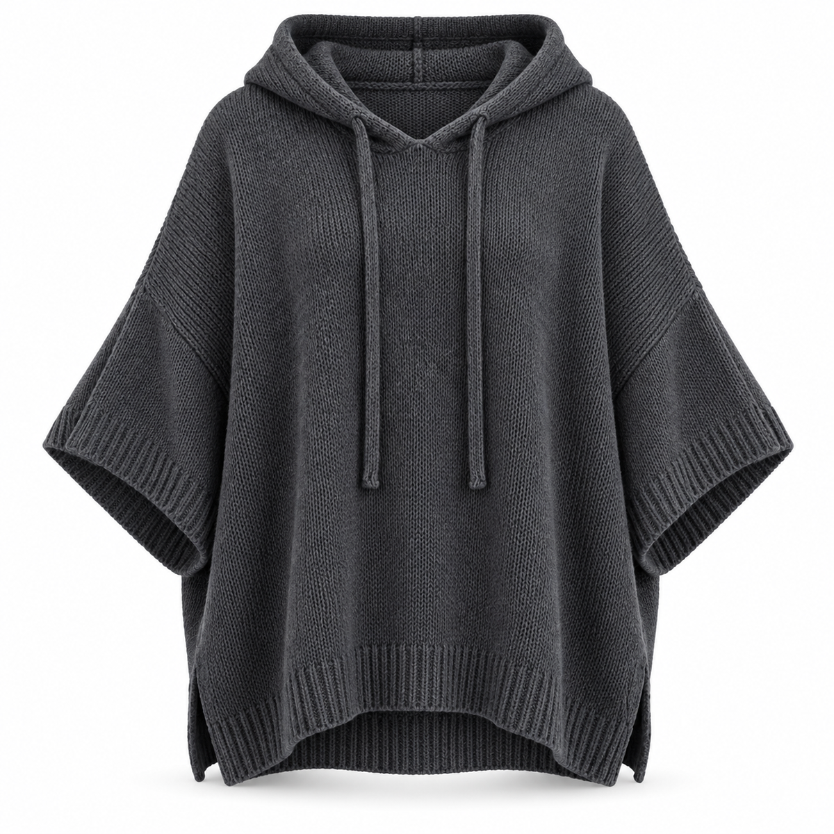 Camille | Charcoal Poncho Sweater