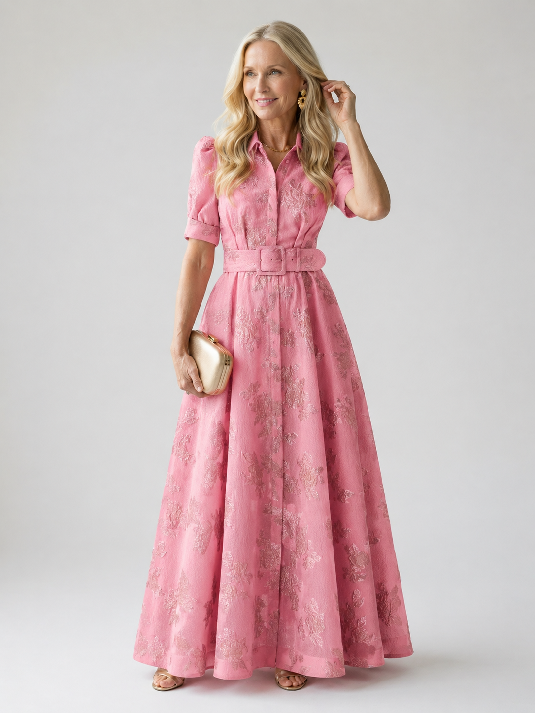 Colette | Belted Floral Maxi Dress