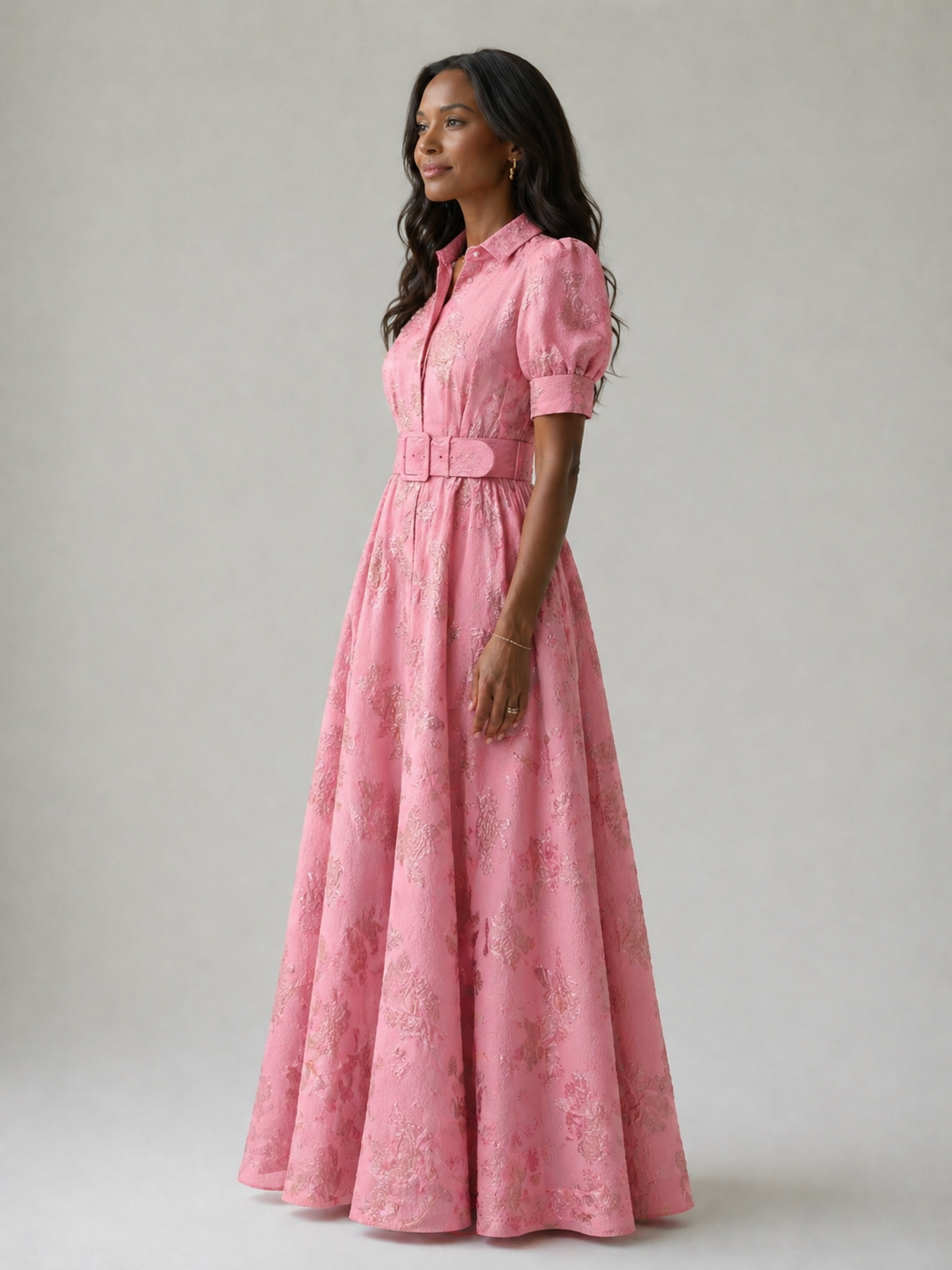 Colette | Belted Floral Maxi Dress