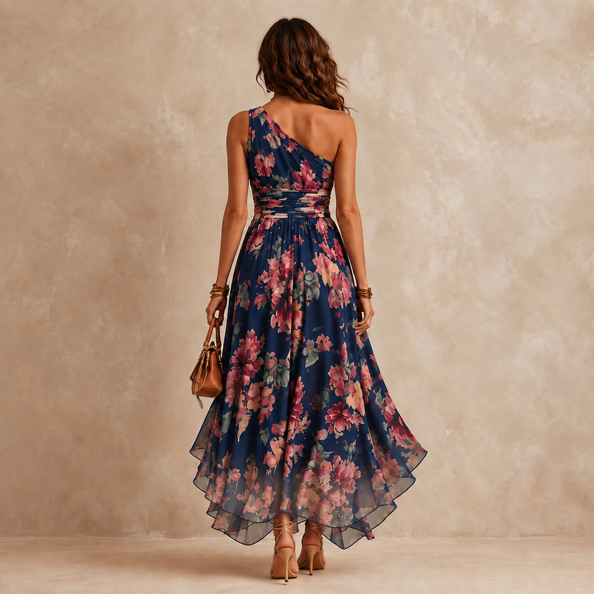 Celeste | One-Shoulder Floral Maxi