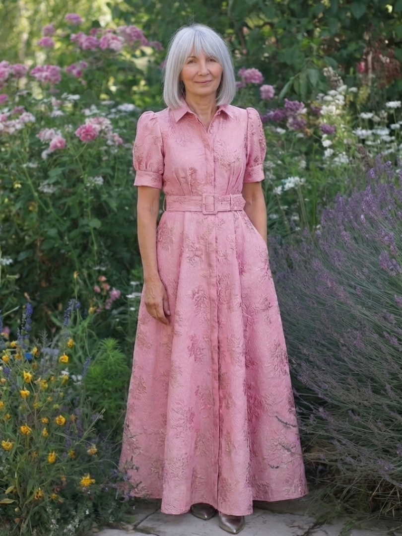 Colette | Belted Floral Maxi Dress