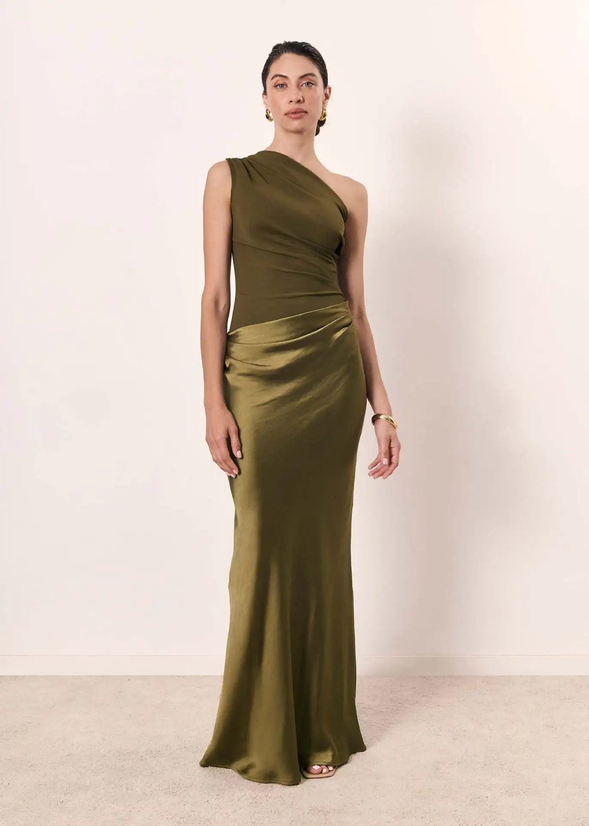 Arabella | Quilted Satin Maxi Dress