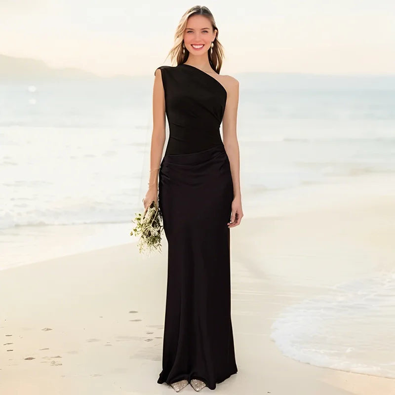 Arabella | Quilted Satin Maxi Dress